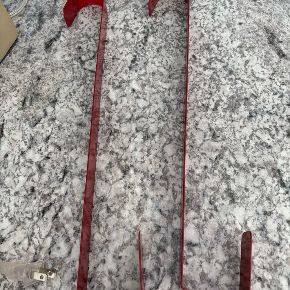 Red Metal Door Wreath Hooks